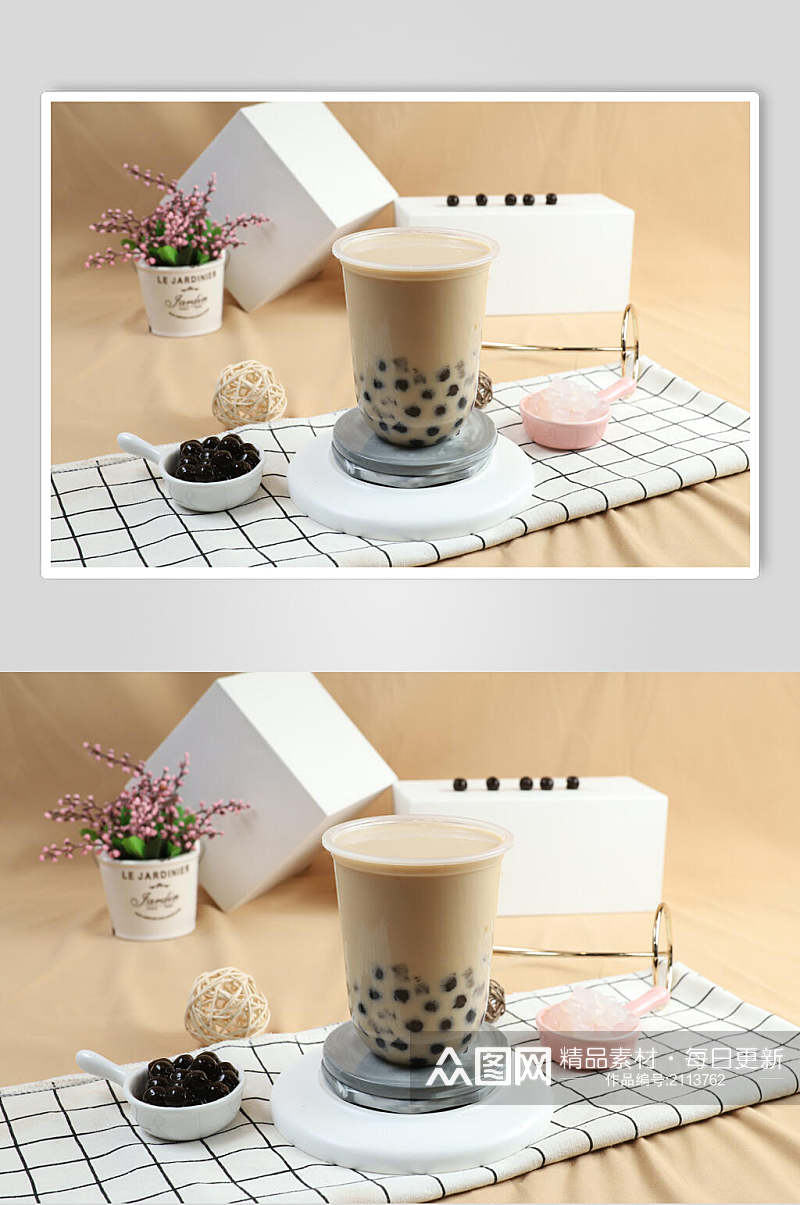 珍珠果汁奶茶摄影图片素材