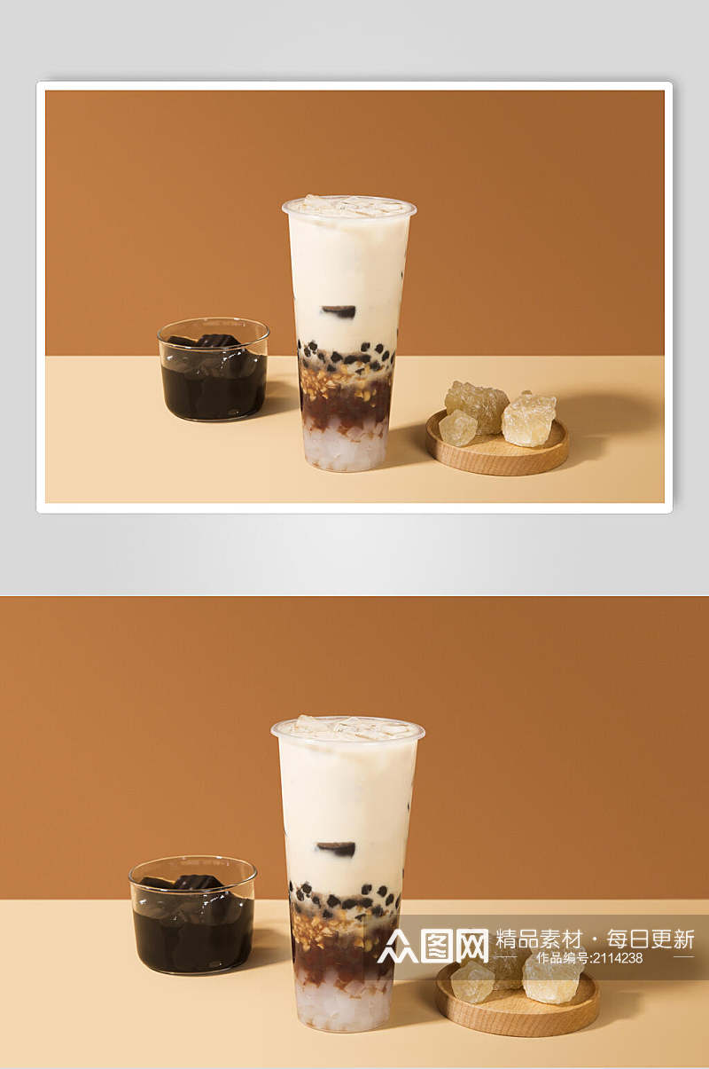 黑糖香芋果汁奶茶食品摄影图片素材