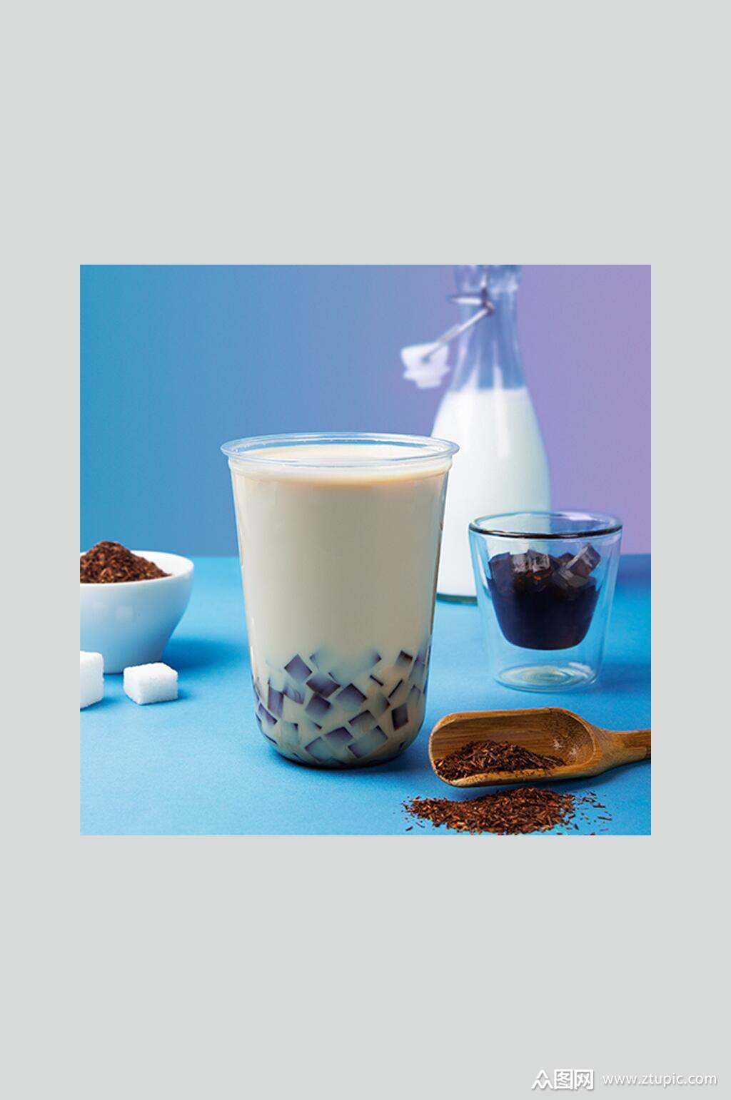 烧仙草奶茶食物摄影图片素材