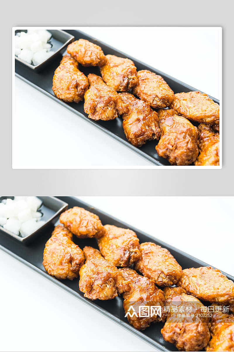飘香鸡腿鸡翅汉堡炸鸡食品图片素材