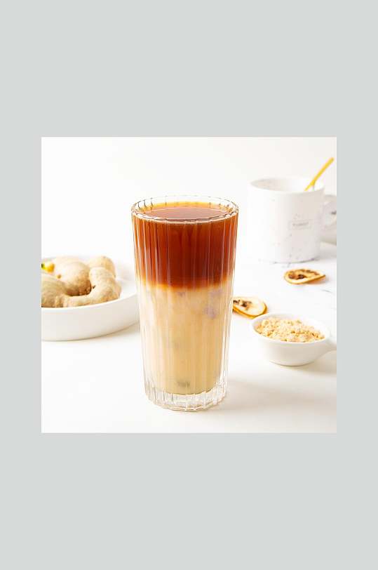 简约高端可乐奶茶图片