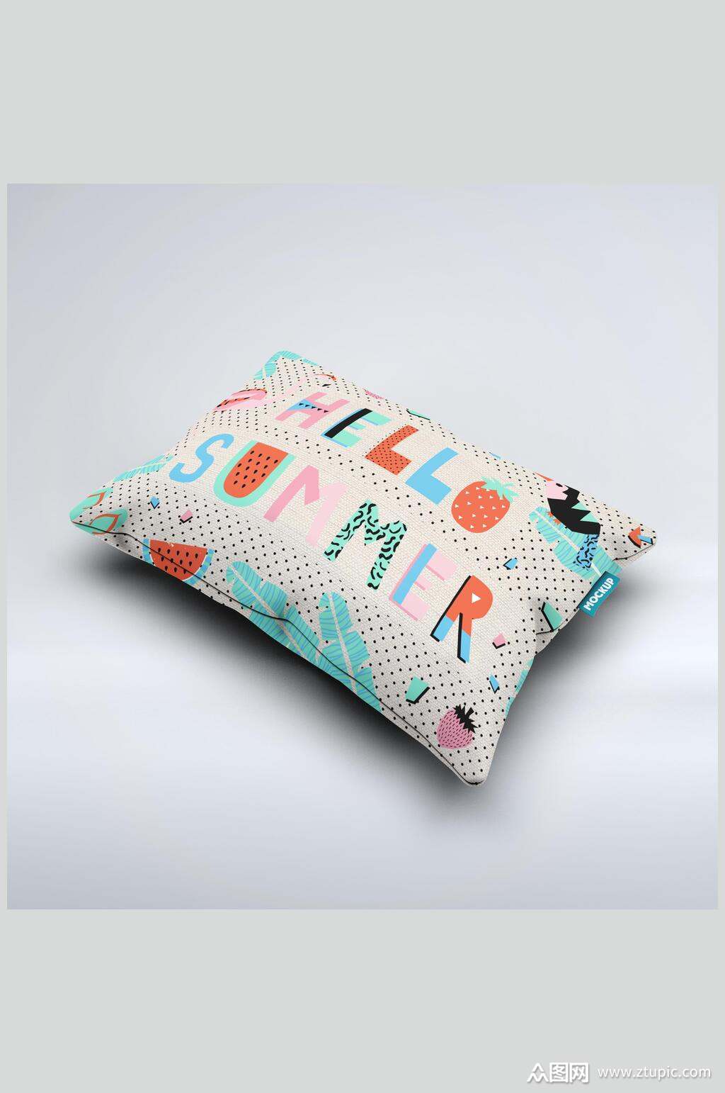 简约时尚纯棉抱枕样机模板下载-编号2123660-众图网