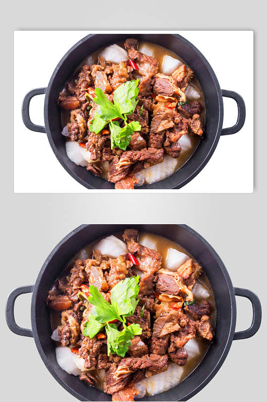 美味萝卜牛腩煲美食图片