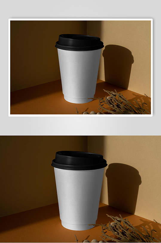 简约高端奶茶咖啡杯样机