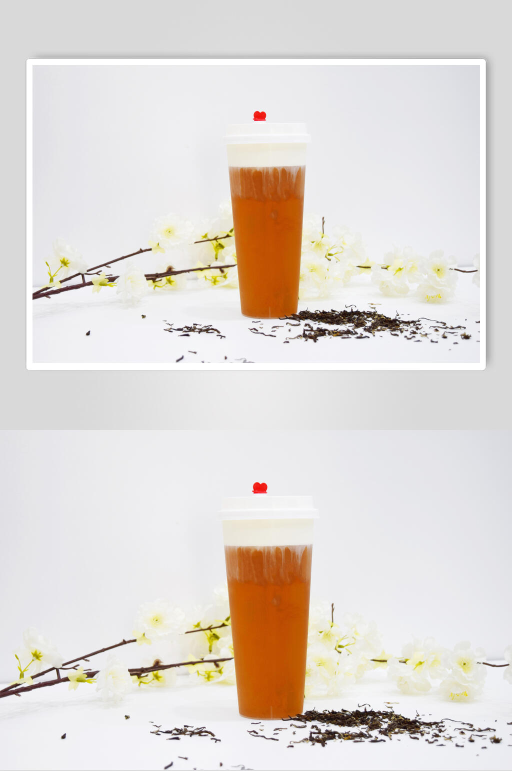 乌龙奶盖茶食物摄影图片素材