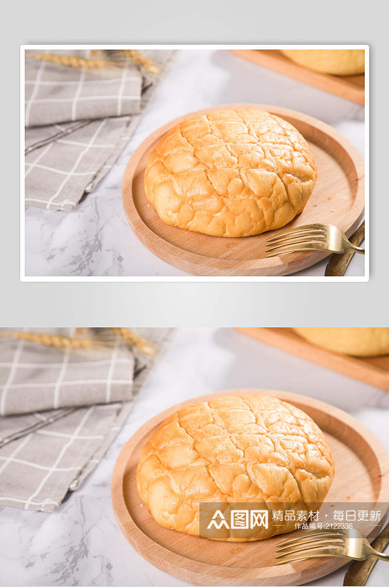 菠萝包烘焙面包场景图片素材
