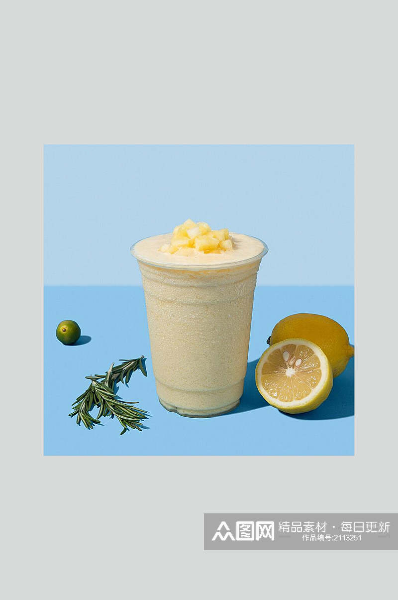 柠檬苹果奶茶摄影图片素材