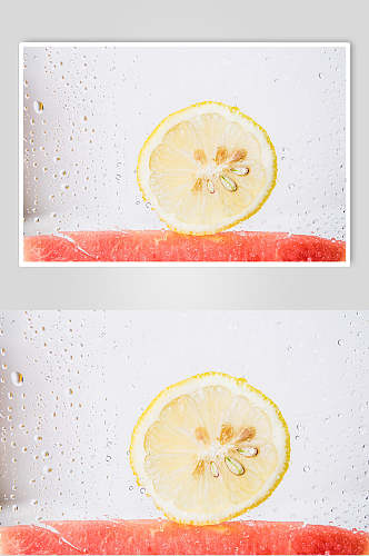 清新冰镇柠檬水果食品摄影图片
