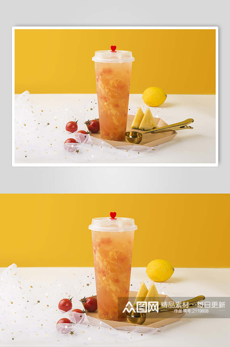 清新招牌果汁奶茶食物摄影图片素材