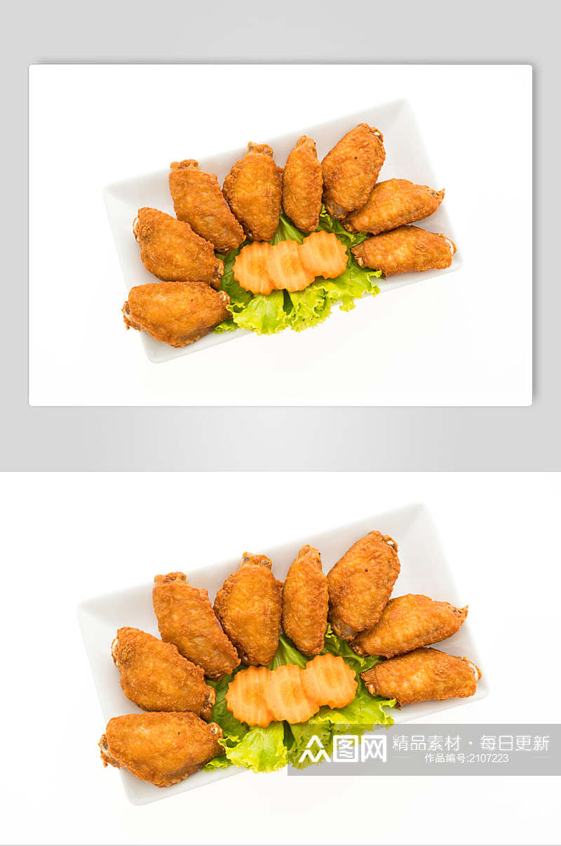 鸡翅汉堡炸鸡食品图片素材