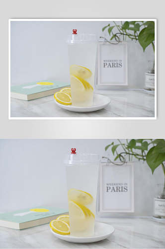 柠檬茶果汁摄影图片