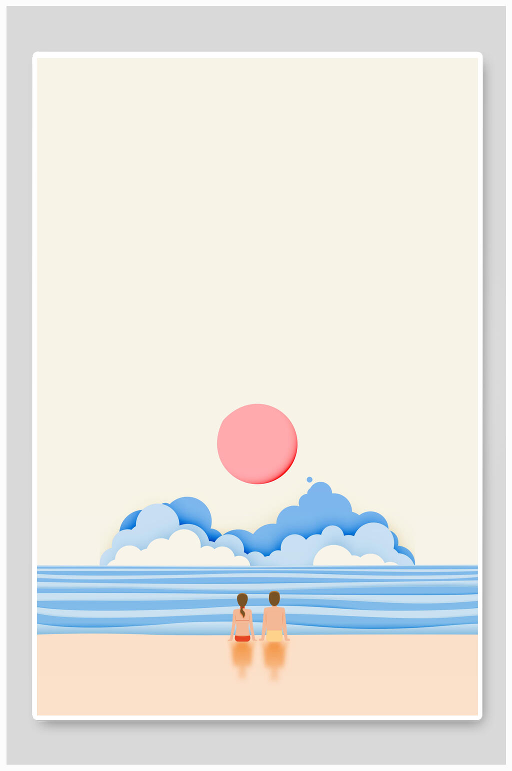 简约七夕插画素材素材