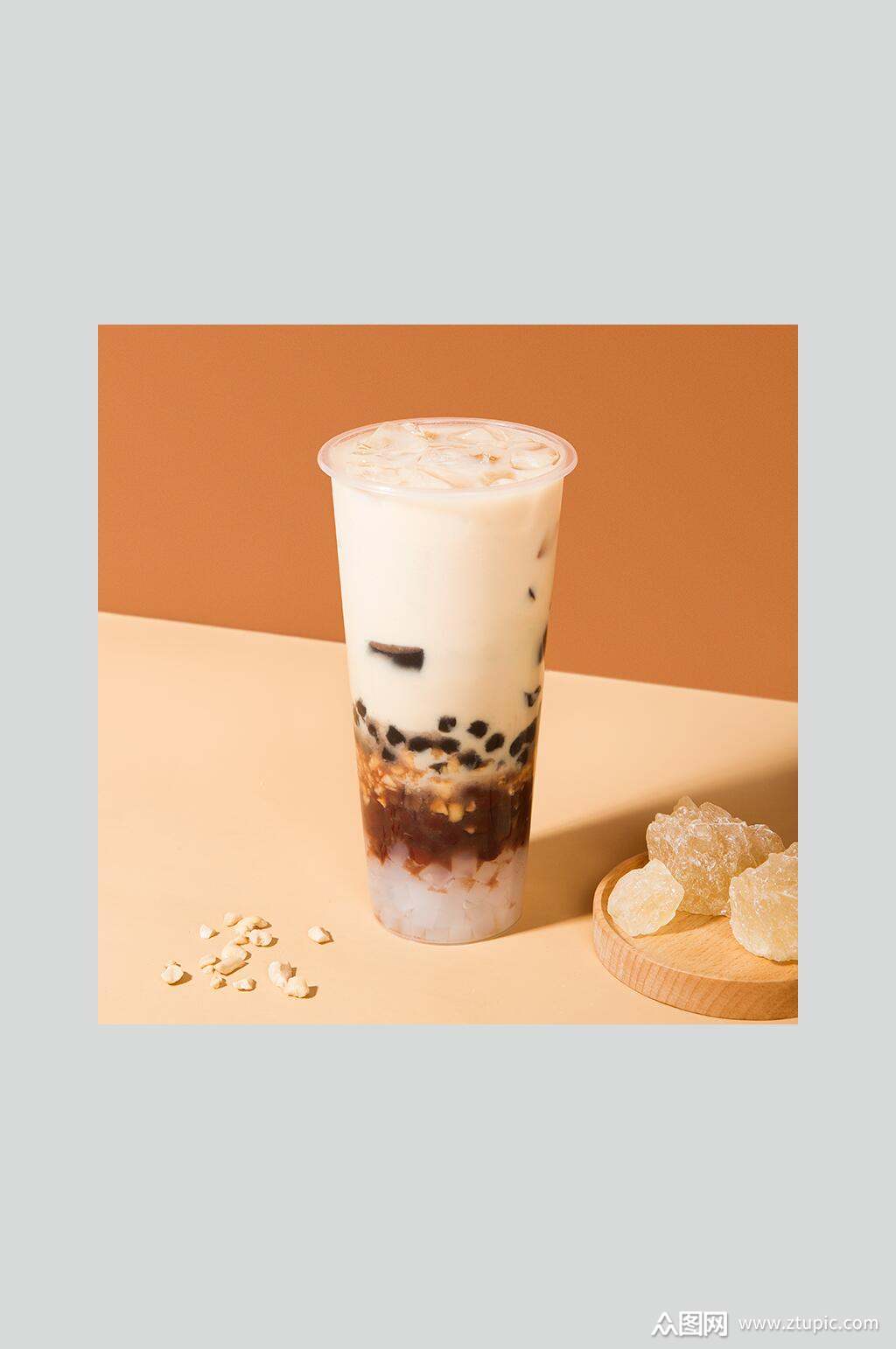 烧仙草下午茶奶茶食物摄影图片素材