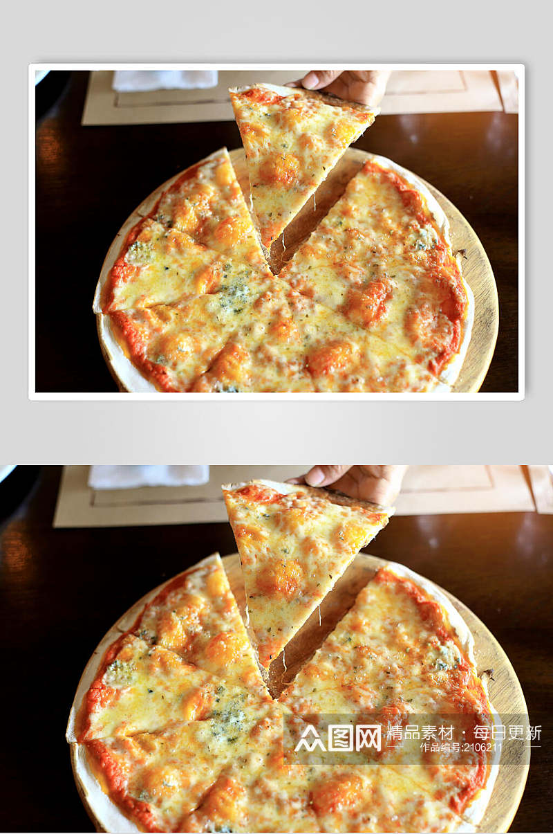 芝士榴莲披萨美食图片素材