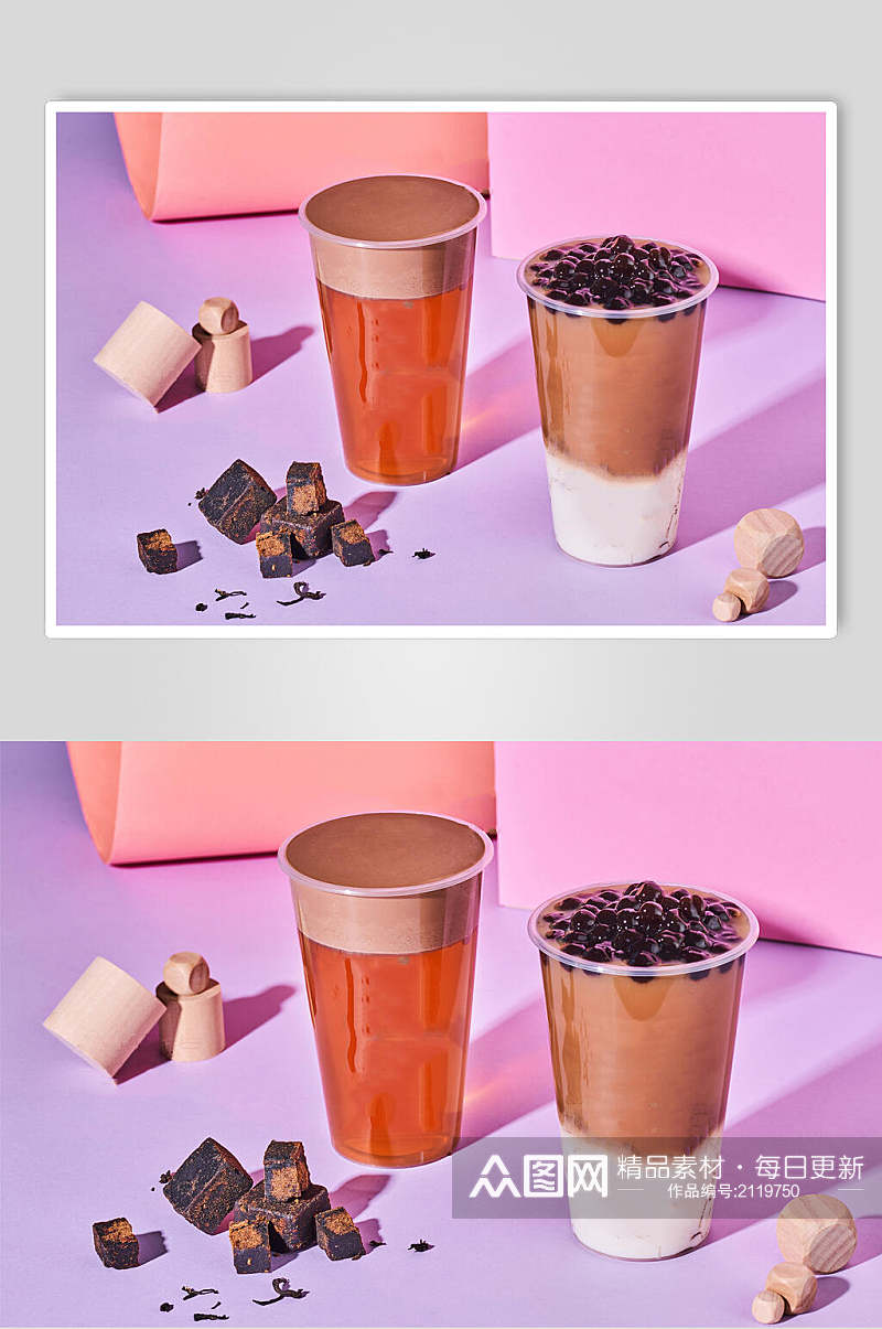 黑糖果汁奶茶食物摄影图片素材