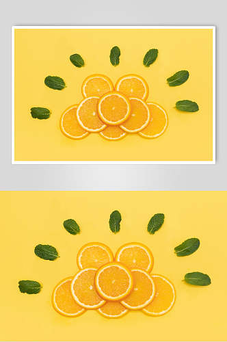 黄色橙子水果食物图片