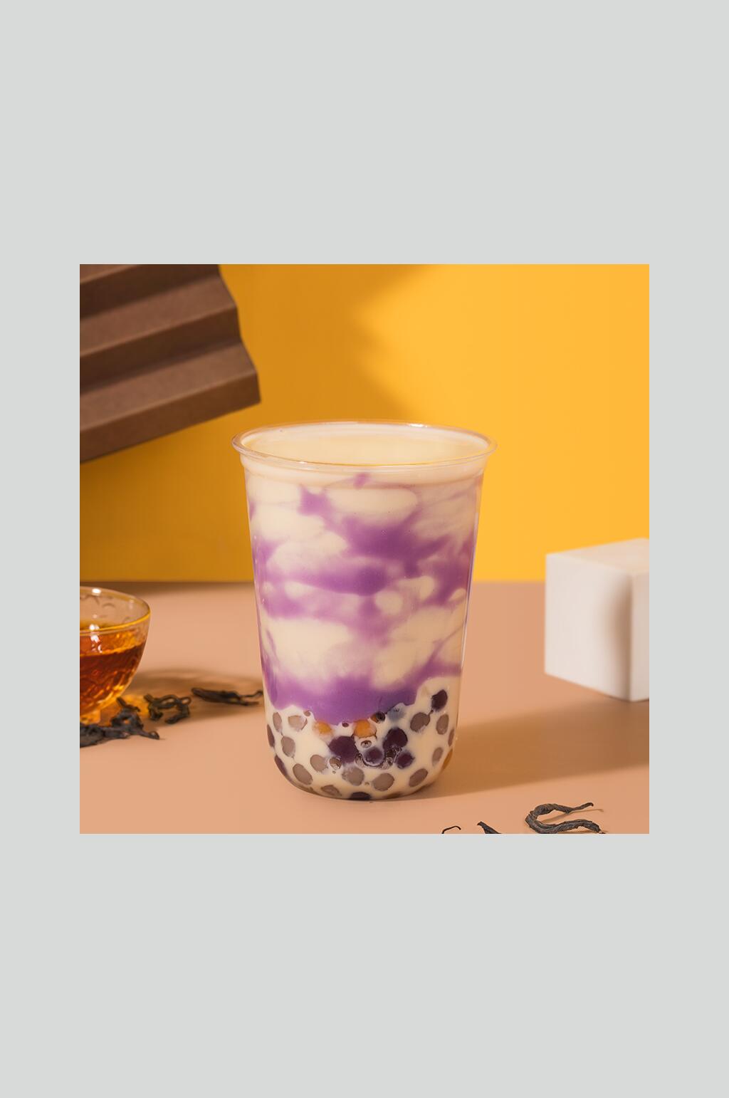 紫薯芋圆奶茶食物摄影图片