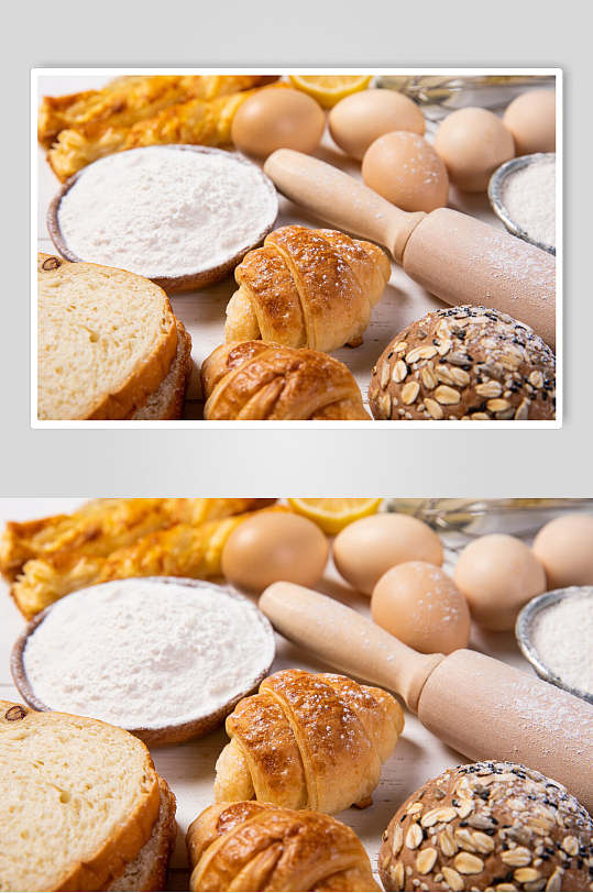 新鲜美味烘焙面包场景图片