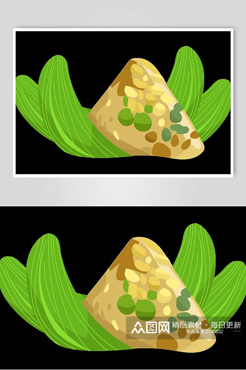 营养美味粽子端午节插画元素素材