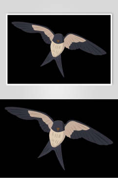 简约展翅的燕子矢量插画素材