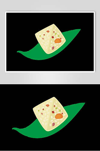 食材美味粽子端午节插画元素
