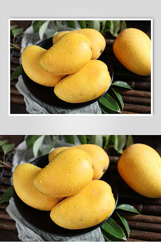 新鲜芒果水果摄影图片