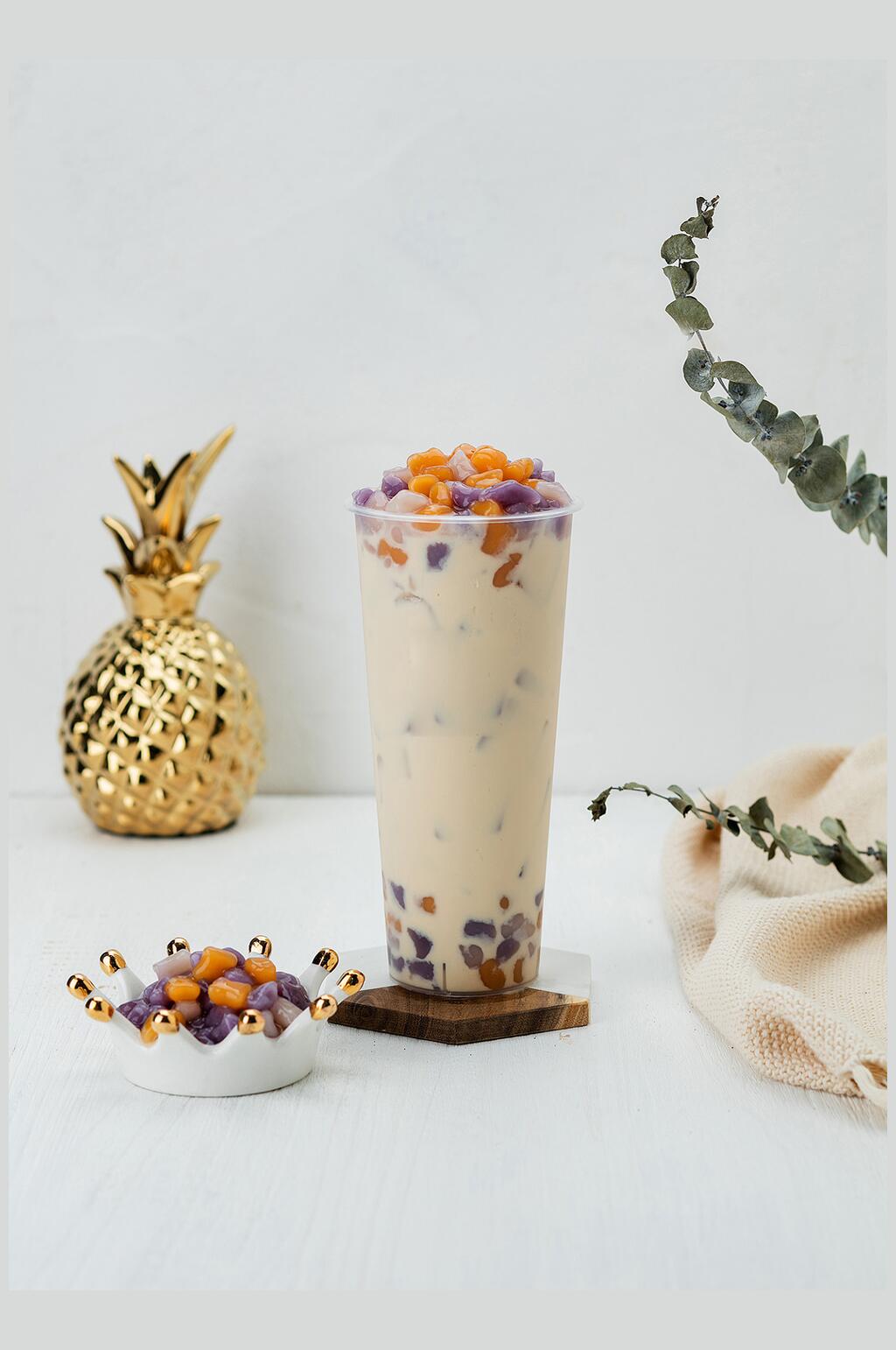 烧仙草果汁奶茶食物高清图片素材