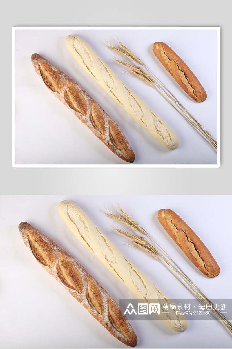 简洁烘焙面包场景图片素材