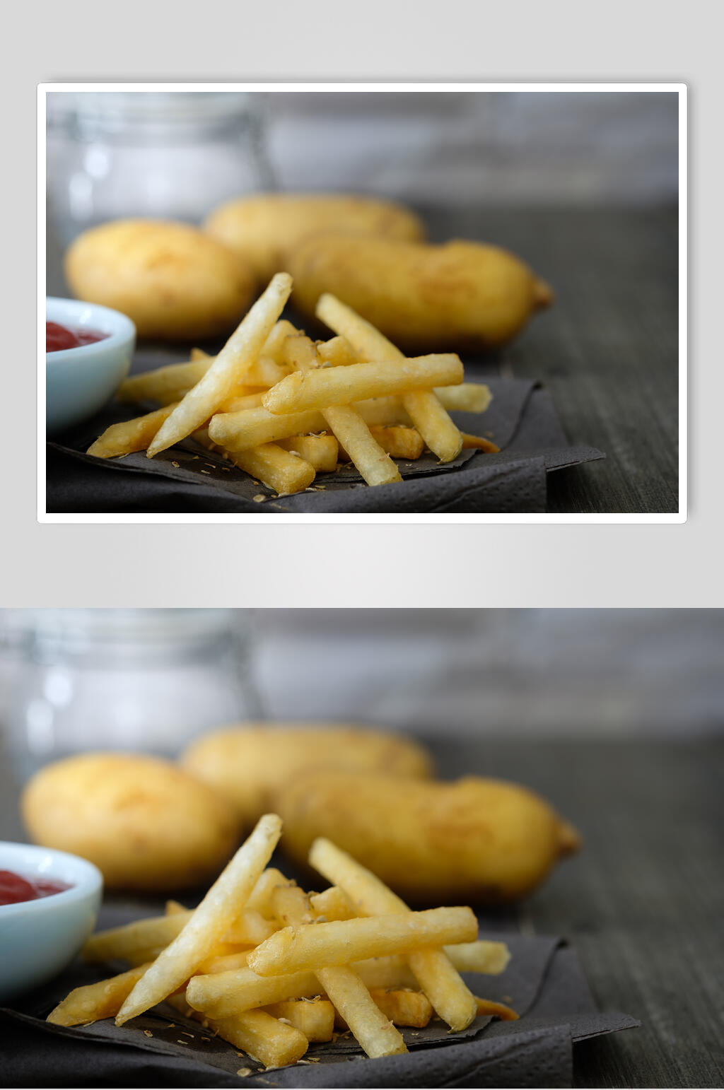 招牌薯条汉堡炸鸡食品图片素材