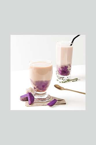 紫薯奶茶图片