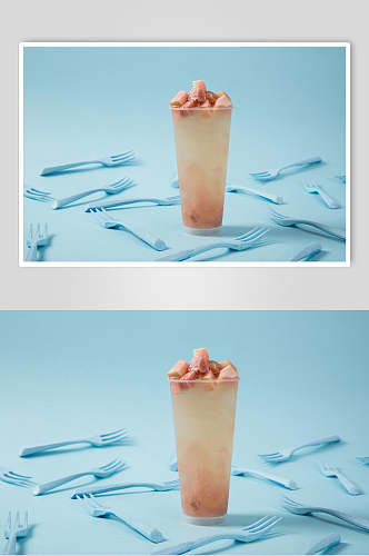 美味香芋果汁奶茶美食摄影图片