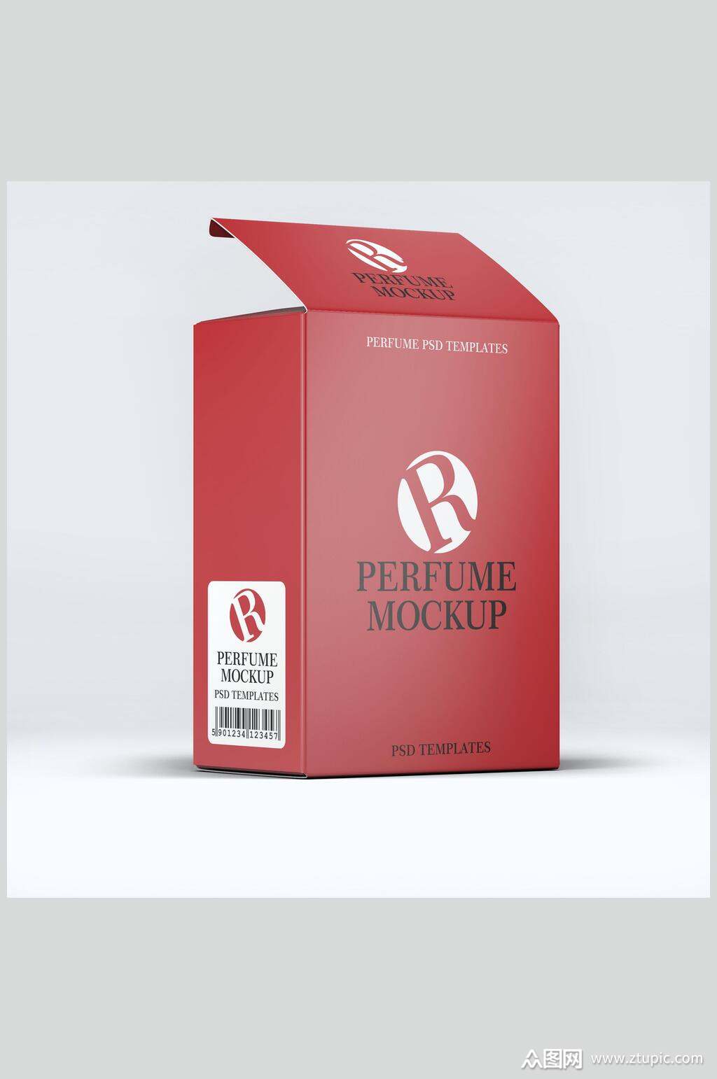 时尚红色衣服礼盒样机设计