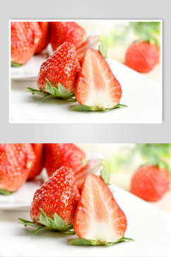 品质草莓水果食品摄影图片