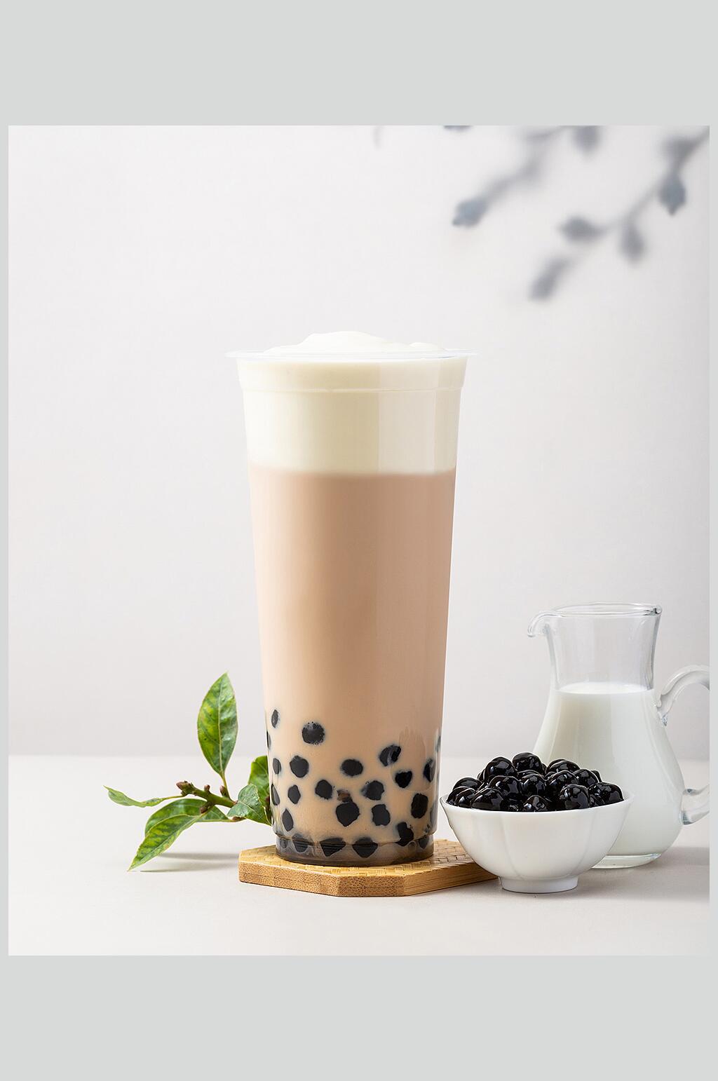 招牌珍珠果汁奶茶摄影图片素材