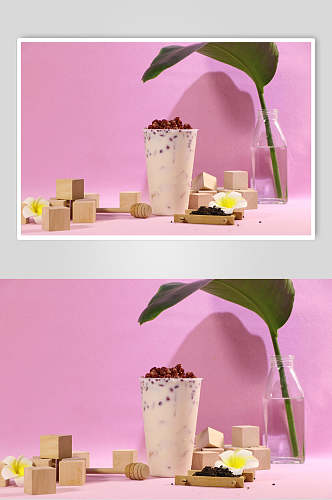 香芋果汁奶茶食品摄影图片
