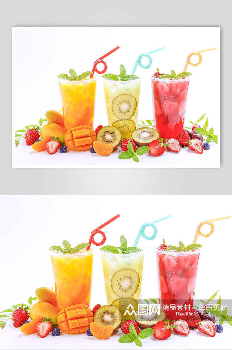 清新水果茶果汁奶茶食品摄影图片素材
