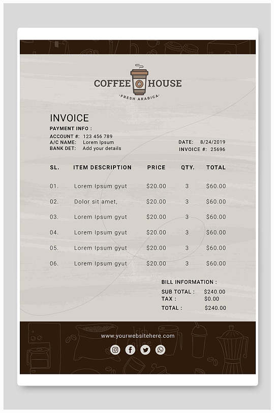 咖啡餐牌宣传海报