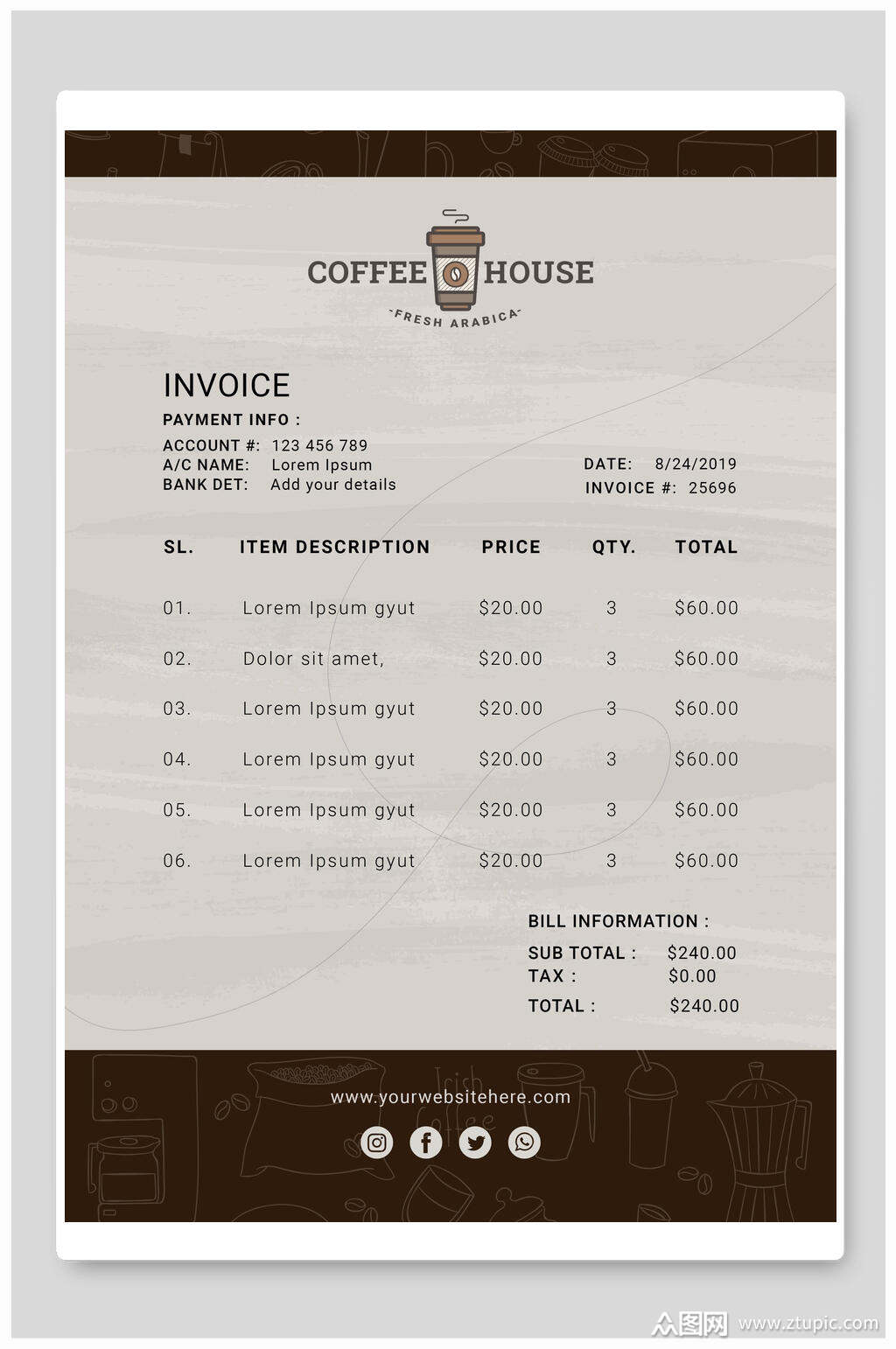 咖啡餐牌宣传海报