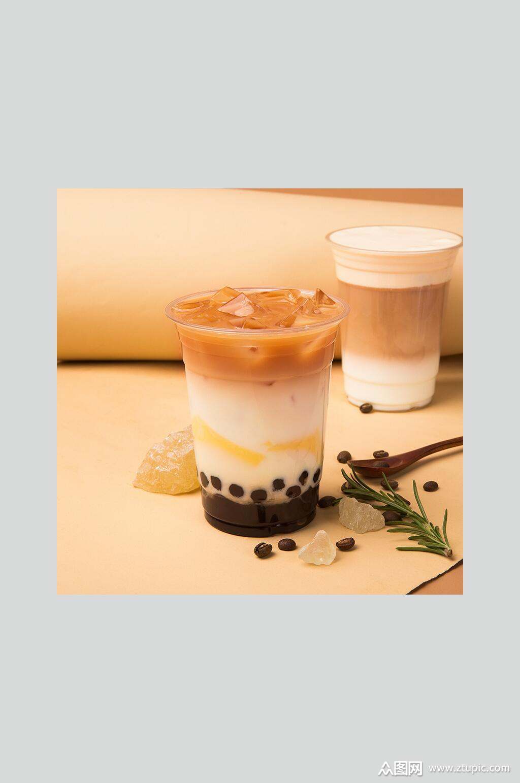 黑糖珍珠奶茶食物高清图片