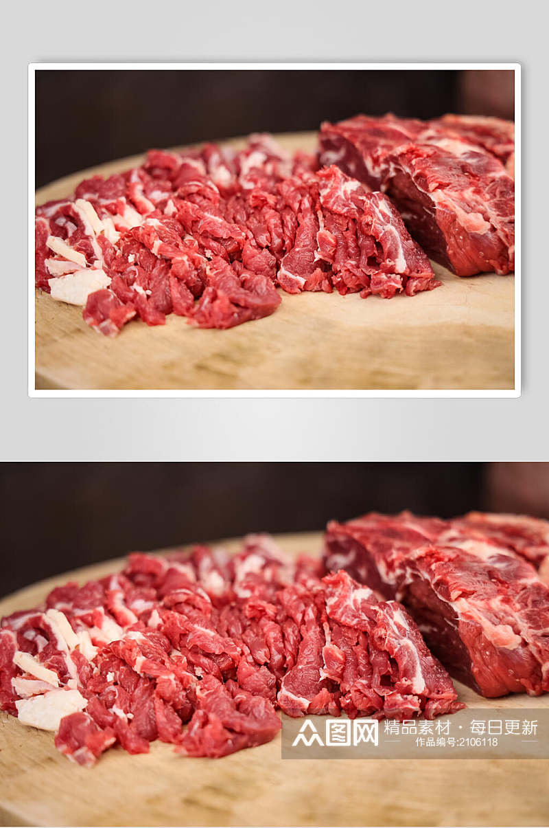 新鲜牛肉片牛肉美食图片素材