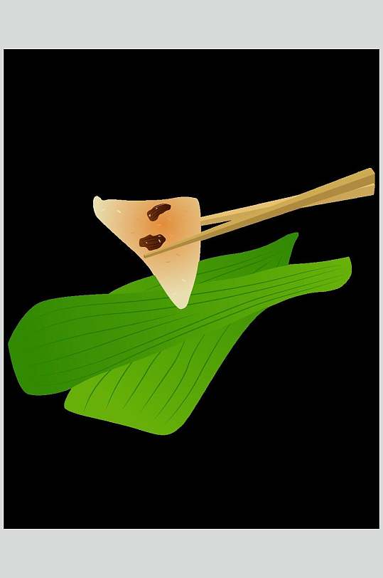 美味红豆粽子端午节插画元素