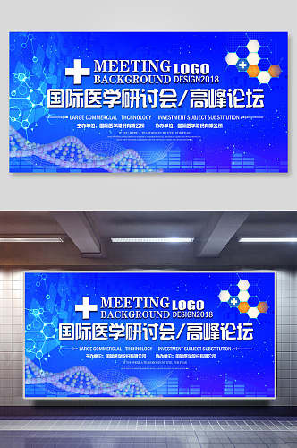 国际医学研究会高峰论坛科技展板海报