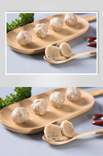 香菇贡丸食物摄影图片