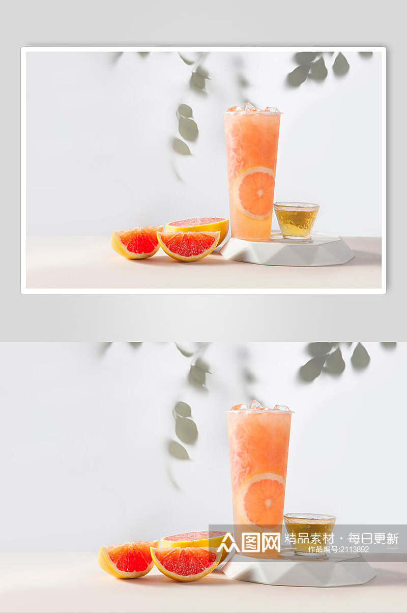 西柚果汁奶茶食品图片素材