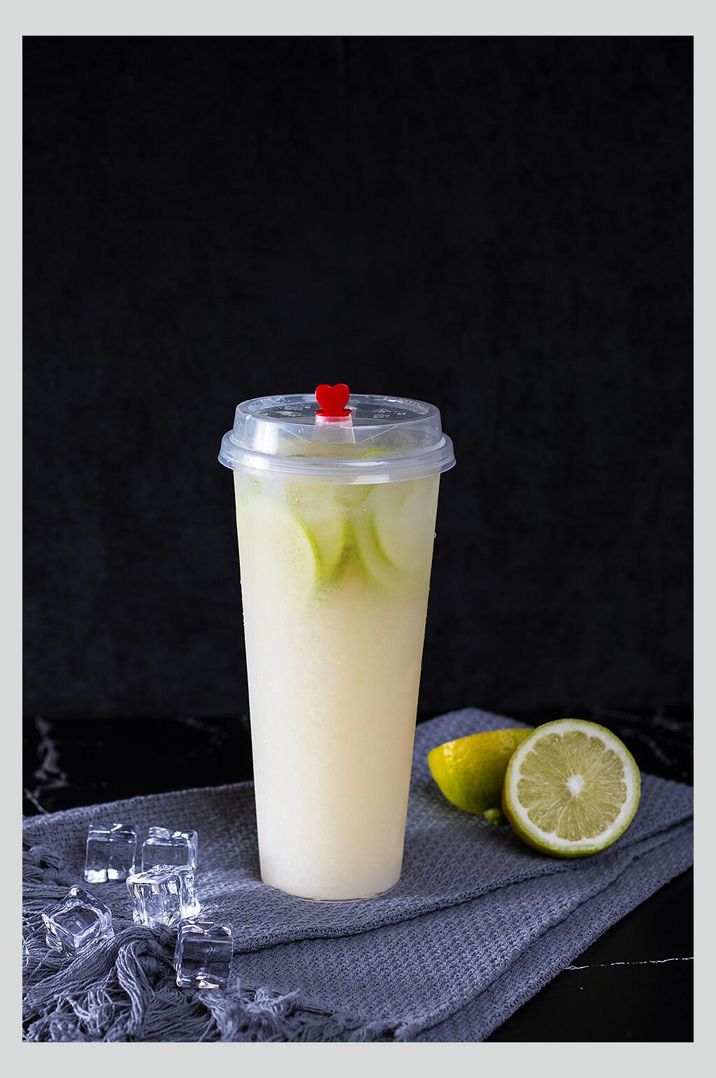 加冰柠檬果汁奶茶图片素材