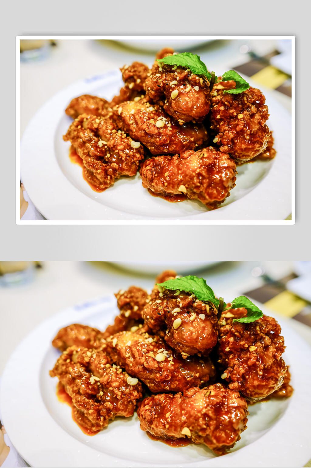 焦香美味鸡腿汉堡炸鸡高清图片素材