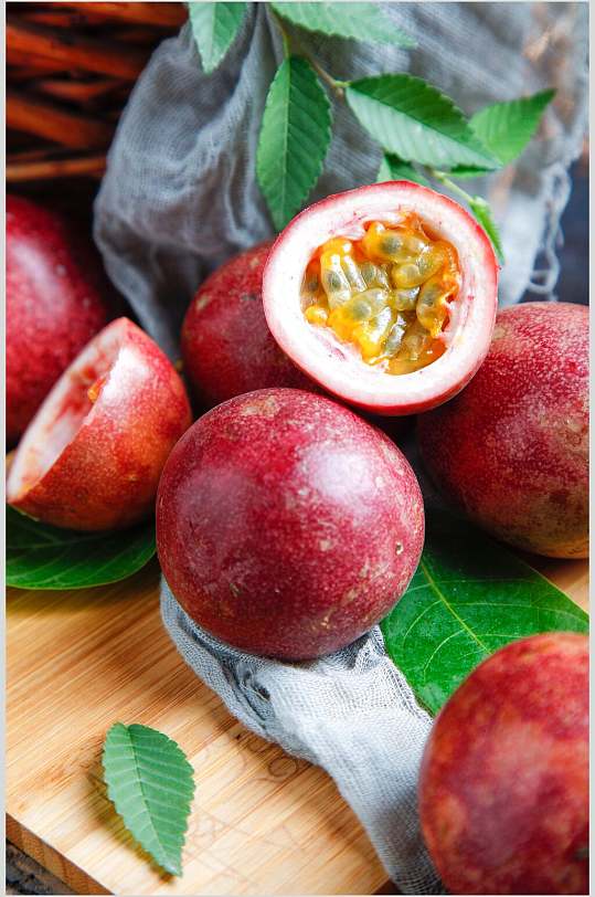 品质百香果水果食品摄影图片