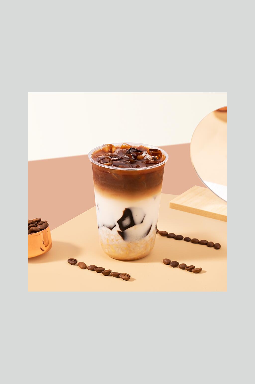 咖啡色仙草奶茶图片素材