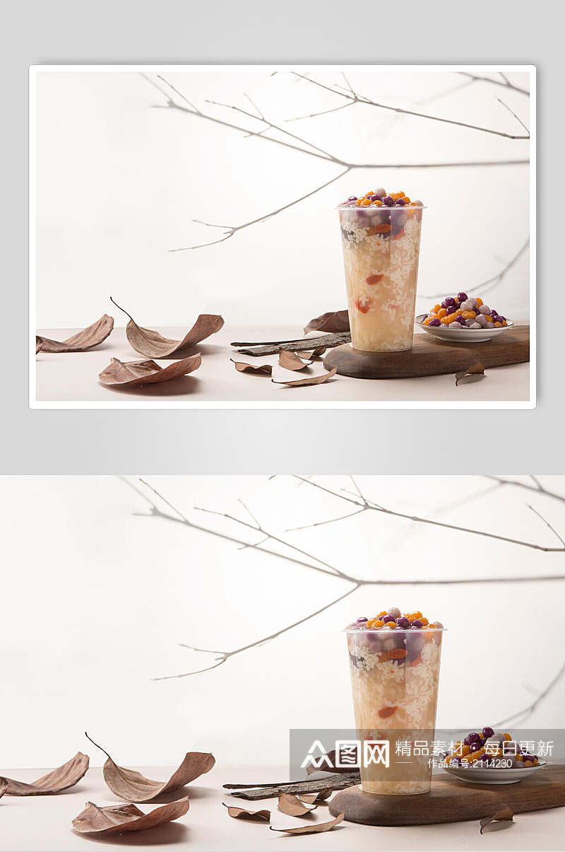 芋圆果汁奶茶食品摄影图片素材
