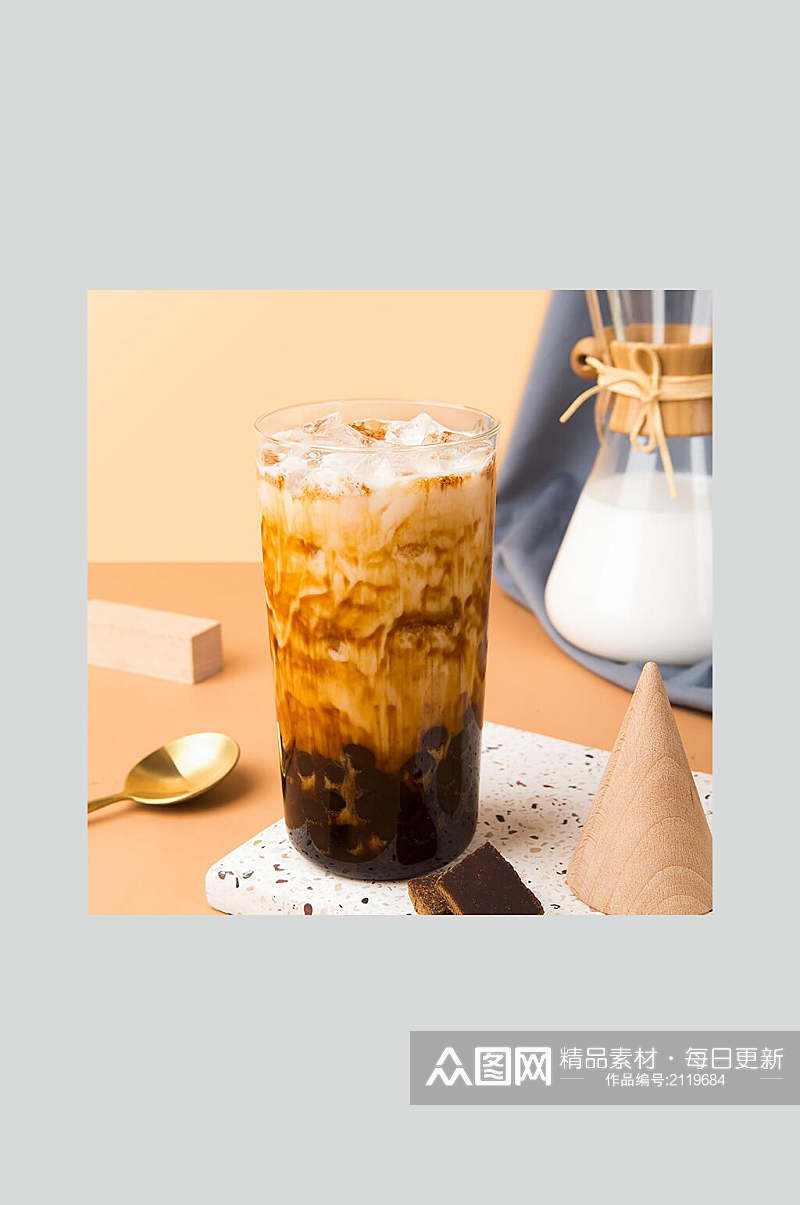 黑糖美味奶茶食物摄影图片素材